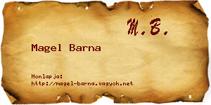 Magel Barna névjegykártya
